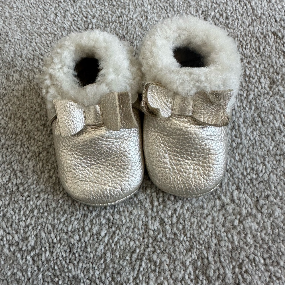 Freshly Picked Gold Baby Moccasins